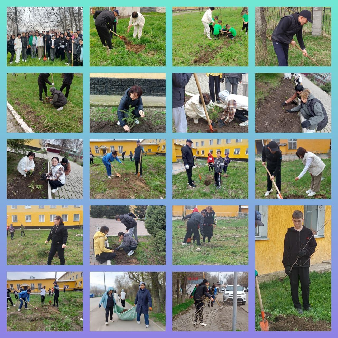 "Таза Қазақстан" республикалық экологиялық акциясы негізінде мектеп-интернатта сенбілік өтті